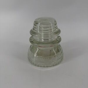 Vintage Hemingray 42 Clear Glass Insulator‎ Double Petticoat Drip Edge USA 1952